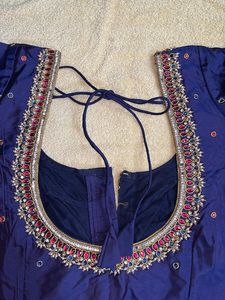 Embroidered Blue Blouse