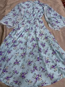 Blue Floral Maxi Dress