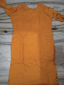 Designer Orange Kurta Set with Dupatta
