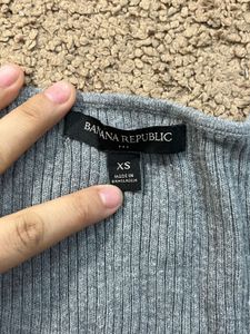 Ribbed Square Neck Long Sleeve Top