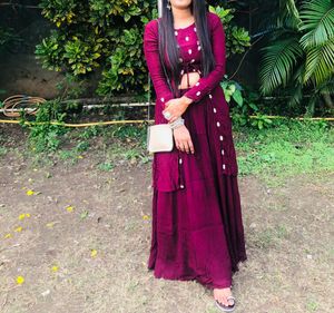 Elegant Maroon Lehenga Choli Set