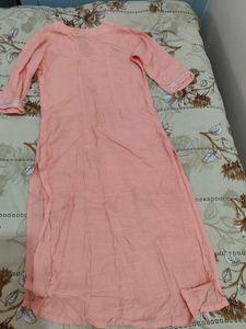 Elegant Peach Kurta Set with Dupatta