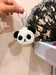 Cute Crochet Panda Keychain