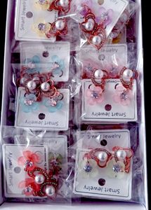 Cute Flower &amp; Pearl Earrings Set 24 pairs