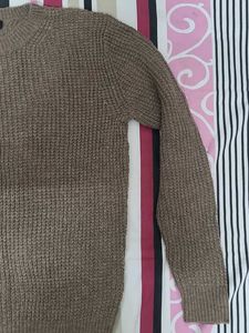 Unisex Brown Knit Sweater