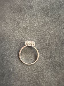 Sparkling Pink &amp; White Stone Original Silver Ring