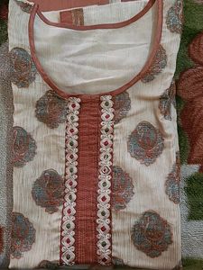 Chanderi Silk Work Kurta