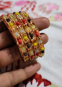 Colorful Beaded Bangle Set(2.6)
