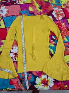 Yellow Knit Top