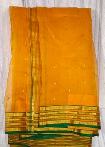 Pure Chanderi Silk Saree Yellow