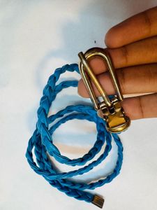 Cool Y2K Blue Braided Belt