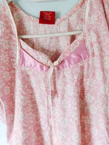 Vintage Pink Floral Nightgown