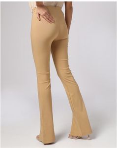 Beige NEW WITH TAG Front Slit Bootcut Pants