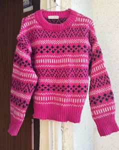 Vintage Pink Patterned Sweater