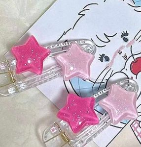 Sparkly Star Hair Clips Set