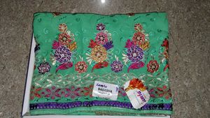 New Saree With Unstitched Blouse 💚