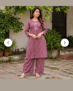 Stylish Printed Kurta and Palazzo Set ( m size)