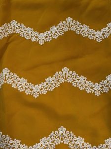 Stylish Mustard Kurta with White Embroidery