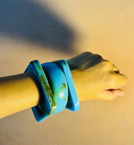Chatpati Blue Square Bangle Set