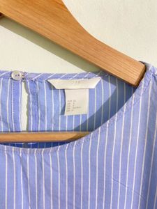 H&amp;M Blue Tie-Waist Top