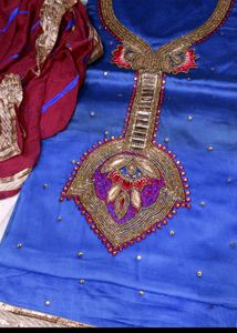 Royal Blue Embroidered Kurta Set