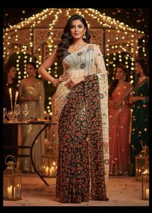 Floral Print Saree
