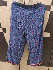 Navy Ethnic Print Pallazo