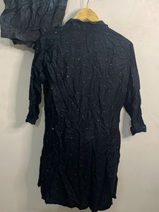 Black Embroidered Kurta Set
