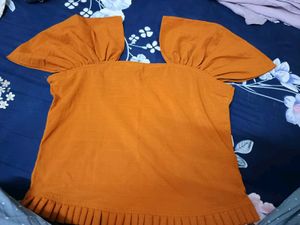 New Orange Crop Top