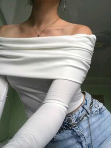 Chic Off-Shoulder Long Sleeve Top