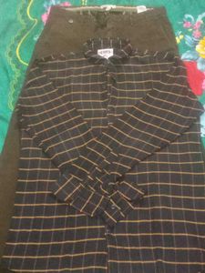 Men's Checkered Shirt and Pants Set