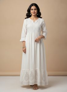 Beautiful White Designer Kurta