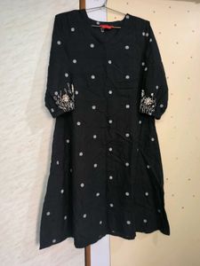 Black Polka Dots Kurta 🖤