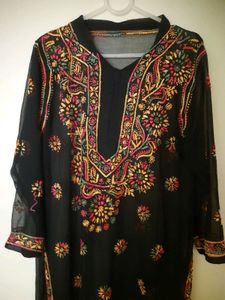lucknowi kurti long beautifull