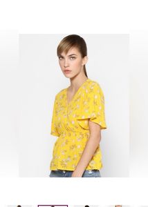 ONLY Casual Regular Sleeves PrintedWomen YellowTop