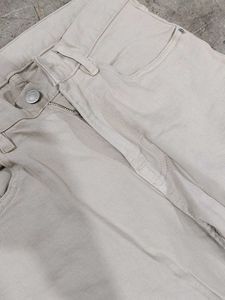 Zara Light Beige Straight Leg Pants