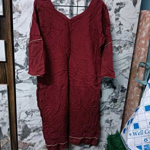 Elegant Maroon 🅰️Kurta Set with Sequins