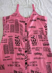 Cute pink sleevless dress