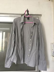 H&M Grey Strips Ladies Shirt