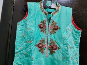 Elegant Teal Kurta with Embroidery