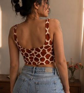 Shein Animal Print Cropped Tank Top (Small)
