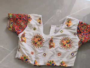 Embroidered Mirror Work Blouse