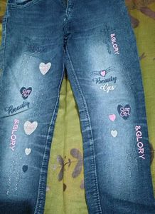 Cute Embellished Denim Jeans