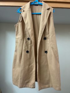 Sleeveless Trench Coat by Shein
