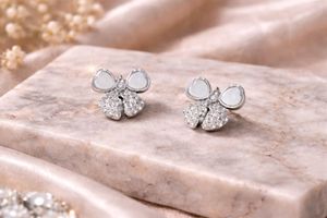 Sparkling Butterfly Stud Earrings