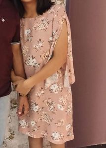 Pink Open Sleeve Dress - MODE