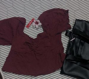 beautiful maroon top