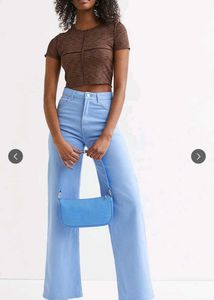 H&M Blue wide twill jeans