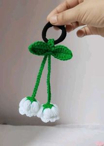 Handmade Crochet Flower Hair Tie