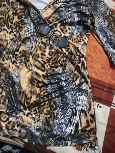 Leopard Print Long Sleeves dress